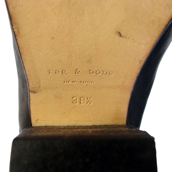 RAG & BONE Harlow $495 Moto Ankle Strap Heeled Booties Ankle Boots 38.5/8.5 - Picture 10 of 10